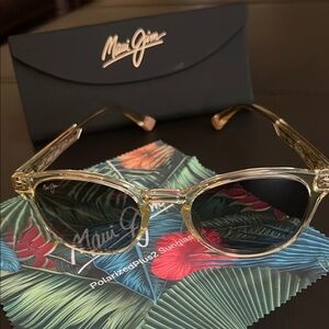Maui Jim HIEHIE Women's Sunglasses - Transparent Yellow Gold Frame